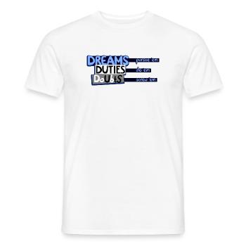 The Three Ds - Männer T-Shirt - Weiß - Vorne - AI Model Male 178 dark (178cm)