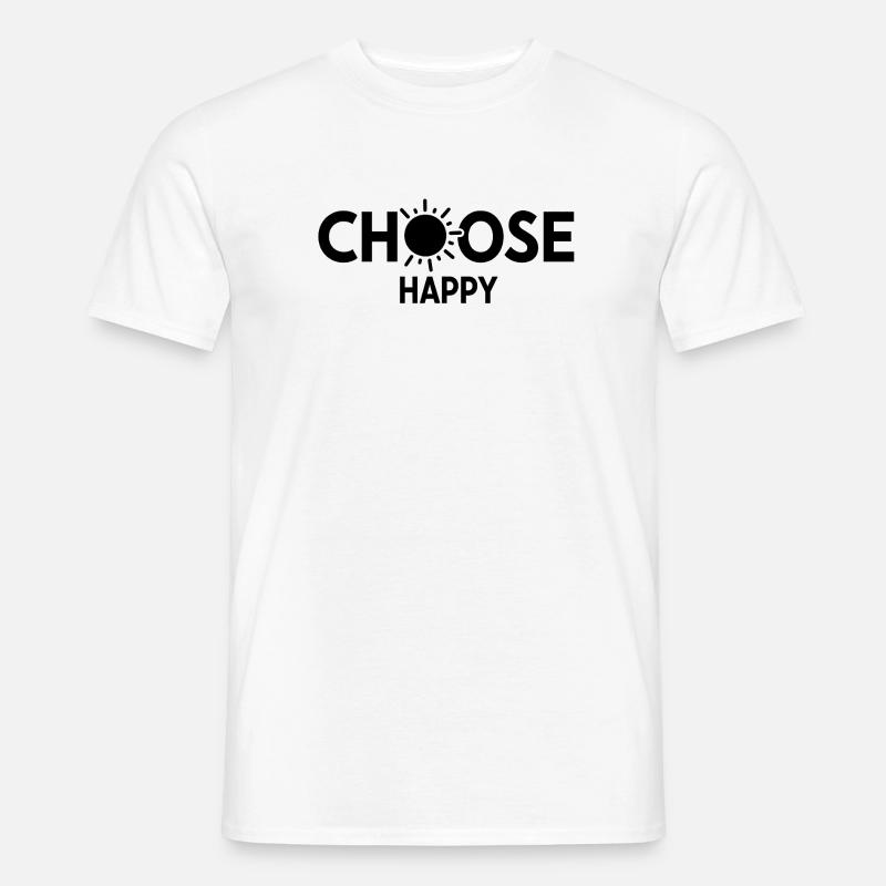 Bright Sunburst Wählen Sie Happy Design - Männer T-Shirt - Weiß