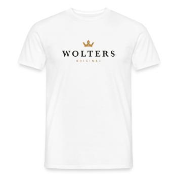 Logo original de la famille Wolters - T-shirt homme - blanc - Devant - AI Model Male 178 dark (178cm)