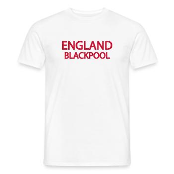 England Blackpool Nautical Scene - Men's T-Shirt - white - Front - AI Model Male 178 dark (178cm)