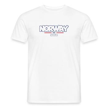Norvège - Norvège - Norvège - Drapeau - Scandinavie - T-shirt homme - blanc - Devant - AI Model Male 178 dark (178cm)