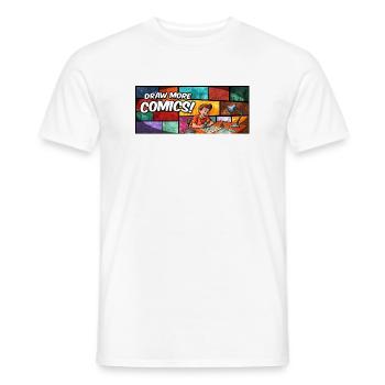 Draw More Comics! - Männer T-Shirt - Weiß - Vorne - AI Model Male 178 dark (178cm)