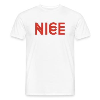 Nice Nice - Men's T-Shirt - white - Front - AI Model Male 178 dark (178cm)