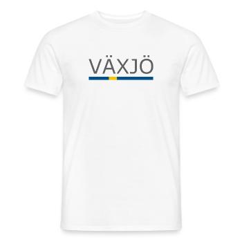 Sweden Flag - Växjö - Sverige - Schweden - Men's T-Shirt - white - Front - AI Model Male 178 dark (178cm)