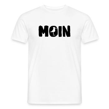 Moin avec la mouette - T-shirt homme - blanc - Devant - AI Model Male 178 dark (178cm)