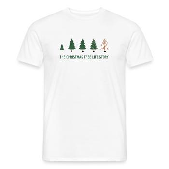 Évolution de l’arbre de Noël - Conception amusante de Noël - T-shirt homme - blanc - Devant - AI Model Male 178 dark (178cm)