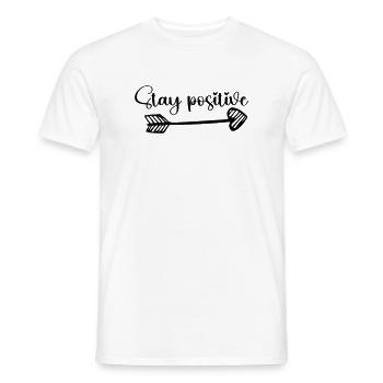 Stay positive herz - Männer T-Shirt - Weiß - Vorne - AI Model Male 178 dark (178cm)
