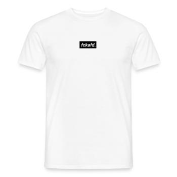 FCKAFD against the right against the AfD - Men's T-Shirt - white - Front - AI Model Male 178 dark (178cm)
