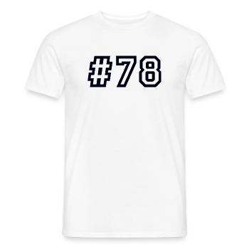 1978 Hashtag 78 - T-shirt homme - blanc - Devant - AI Model Male 178 dark (178cm)