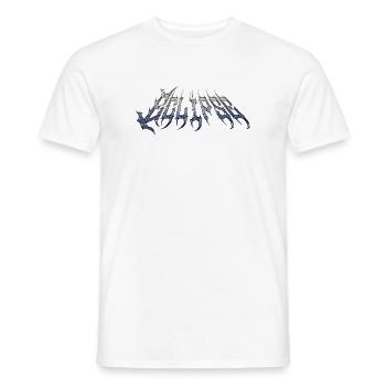 Eclipse - cold metal chrome text - Men's T-Shirt - white - Front - AI Model Male 178 dark (178cm)
