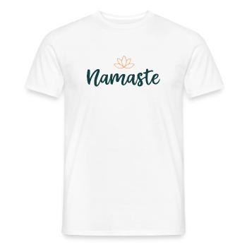 Namaste Lotus Calm Yoga - Männer T-Shirt - Weiß - Vorne - AI Model Male 178 dark (178cm)
