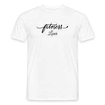 Fitness Lover – motif élégant de salle, Fit - T-shirt homme - blanc - Devant - AI Model Male 178 dark (178cm)