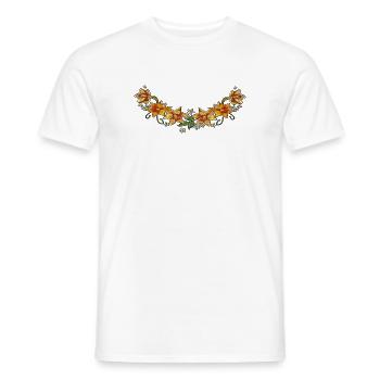 Vrille de fleur - T-shirt homme - blanc - Devant - AI Model Male 178 dark (178cm)