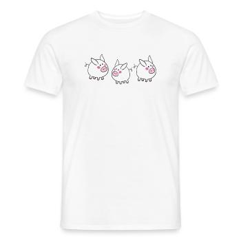 Cochon chanceux - T-shirt homme - blanc - Devant - AI Model Male 178 dark (178cm)
