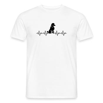 Pudel EKG Herzschlag - Männer T-Shirt - Weiß - Vorne - AI Model Male 178 dark (178cm)