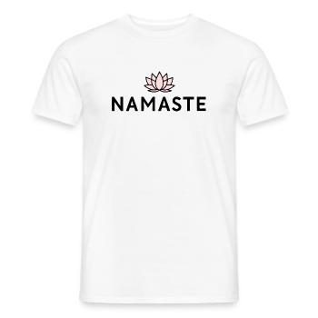 Lotus Zen Minimalist Black - Männer T-Shirt - Weiß - Vorne - AI Model Male 178 dark (178cm)