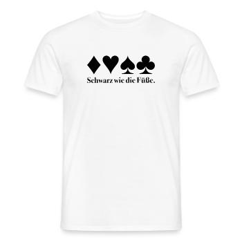 Noir comme les pieds – Skat Humor Shirt - T-shirt homme - blanc - Devant - AI Model Male 178 dark (178cm)