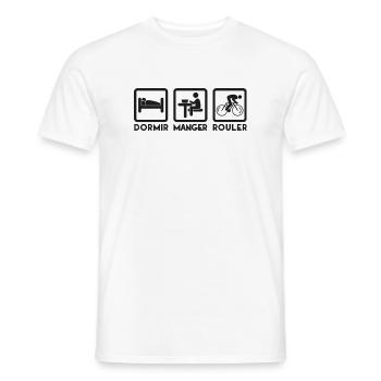 Routines quotidiennes en icônes - T-shirt homme - blanc - Devant - AI Model Male 178 dark (178cm)