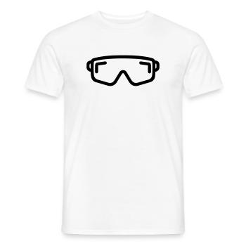 Safety glasses - Men's T-Shirt - white - Front - AI Model Male 178 dark (178cm)
