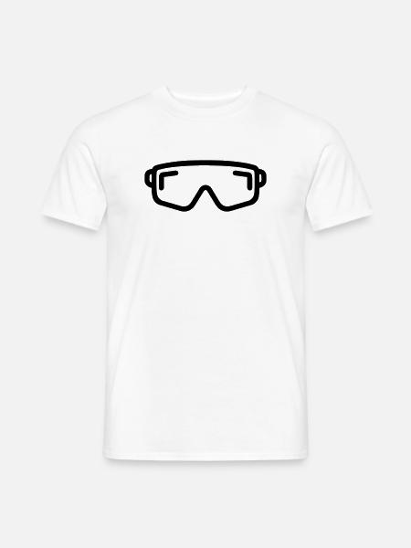 Schutzbrille - Männer T-Shirt - Weiß