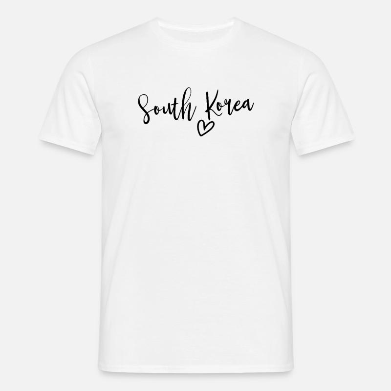 Corea del Sud Cuore Amore delle Donne Corea del Sud - Maglietta da uomo - bianco