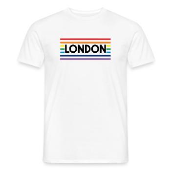 LONDON Urbaner Regenbogen - Männer T-Shirt - Weiß - Vorne - AI Model Male 178 dark (178cm)