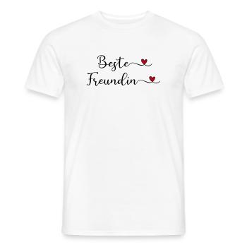 Beste Freundin - Männer T-Shirt - Weiß - Vorne - AI Model Male 178 dark (178cm)