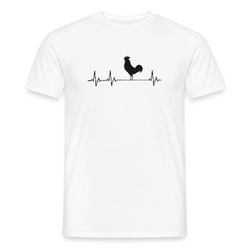 Fans de poulets - - Coq - Poussins - T-shirt homme - blanc - Devant - AI Model Male 178 dark (178cm)