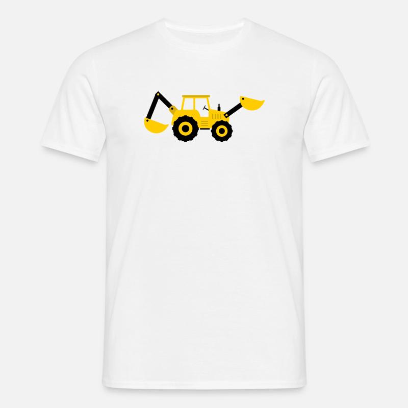 Bagger - Männer T-Shirt - Weiß