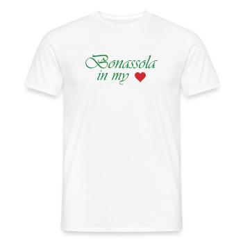 Bonassola in My Heart - Men's T-Shirt - white - Front - AI Model Male 178 dark (178cm)
