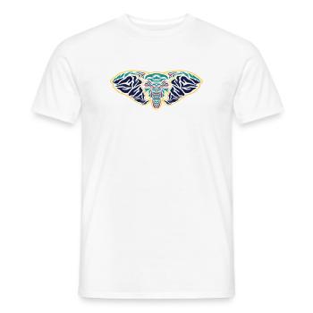 Psychedelischer Elefantenkopf - Männer T-Shirt - Weiß - Vorne - AI Model Male 178 dark (178cm)