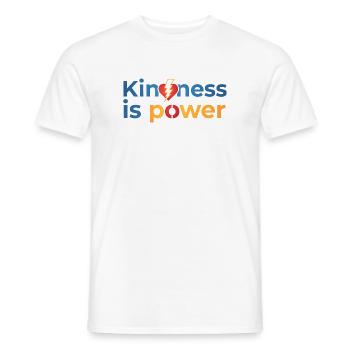 Kindness is power Colorful Heart Lightning Design - Men's T-Shirt - white - Front - AI Model Male 178 dark (178cm)