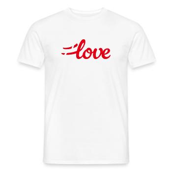Hashtag Love Liebe Hochzeit coole Quotes Pärchen - Männer T-Shirt - Weiß - Vorne - AI Model Male 178 dark (178cm)