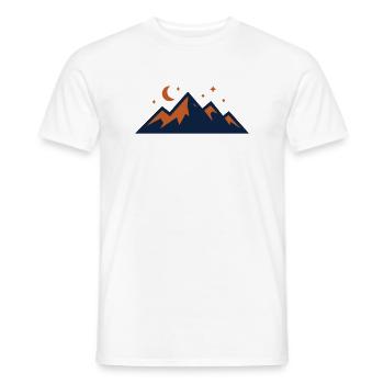 Mystic Mountains Moon Stars - Men's T-Shirt - white - Front - AI Model Male 178 dark (178cm)