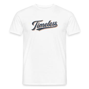 Zeitloses Vintage-Schriftzug - Männer T-Shirt - Weiß - Vorne - AI Model Male 178 dark (178cm)