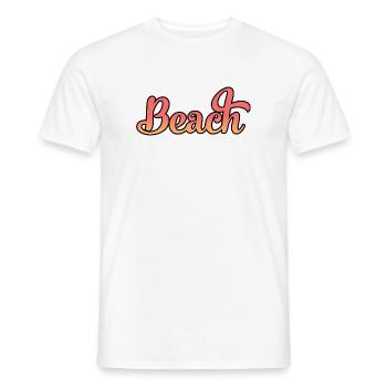 Beach - Männer T-Shirt - Weiß - Vorne - AI Model Male 178 dark (178cm)