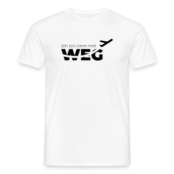Ich bin dann mal weg - Männer T-Shirt - Weiß - Vorne - AI Model Male 178 dark (178cm)