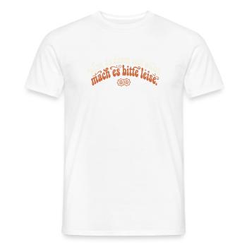 Dumm Sein Leise Groovy Sarkasmus Spruch - Männer T-Shirt - Weiß - Vorne - AI Model Male 178 dark (178cm)