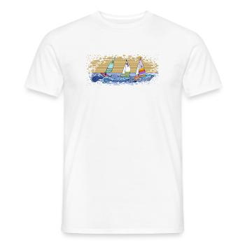 Segelboote - Männer T-Shirt - Weiß - Vorne - AI Model Male 178 dark (178cm)