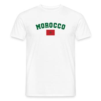 Maroc morocco - T-shirt homme - blanc - Devant - AI Model Male 178 dark (178cm)