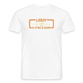 Leroy en cadeau - T-shirt homme - blanc - Devant - AI Model Male 178 dark (178cm)