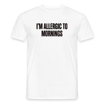 Vintage auquel je suis allergique le matin - T-shirt homme - blanc - Devant - AI Model Male 178 dark (178cm)