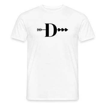 Buchstabe d, Pfeilherz - Männer T-Shirt - Weiß - Vorne - AI Model Male 178 dark (178cm)