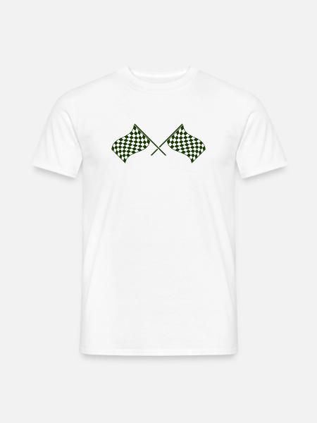 racing_flag - Männer T-Shirt - Weiß