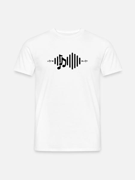 Musikalische Noten, Rhythmus. - Männer T-Shirt - Weiß