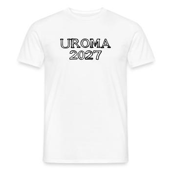 Uroma 2027 Schriftzug handgezeichnet - Männer T-Shirt - Weiß - Vorne - AI Model Male 178 dark (178cm)