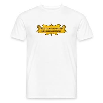 Schenste Rosn – Bin i in meiner Lederhosn - Männer T-Shirt - Weiß - Vorne - AI Model Male 178 dark (178cm)
