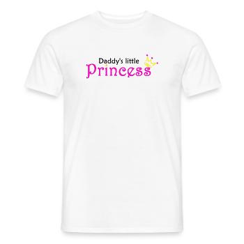 Daddy's Little Princess Rosa - Männer T-Shirt - Weiß - Vorne - AI Model Male 178 dark (178cm)