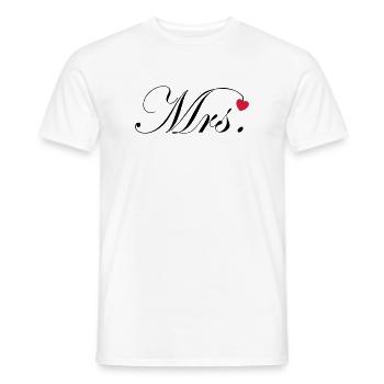 Mr and Mrs Hochzeit Herz Design Paar Geschenk - Männer T-Shirt - Weiß - Vorne - AI Model Male 178 dark (178cm)