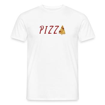 PIZZA - Männer T-Shirt - Weiß - Vorne - AI Model Male 178 dark (178cm)